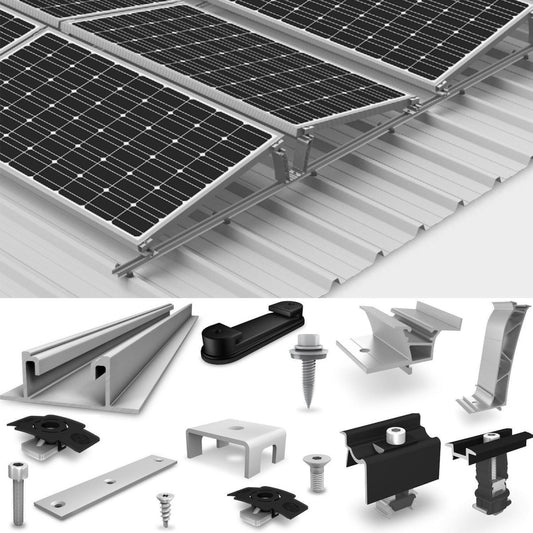 K2 Systems Flachdach Ost/West D-Dome Montageset für 12 Module